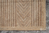 Jute rug edge and braided detail