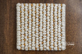 Wool jute pebble rug woven detail