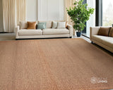 Sumac braided wool rug placed under furniture
