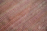 Pink jute round rug edge detail