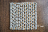 Wool jute pebble rug alternate angle view