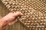 Close-up of chunky looped wool texture