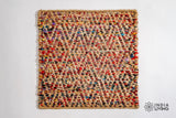 Close-up of diamond jute weave texture