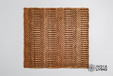 Orange jute rug texture detail shot
