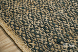 Jute rug texture close-up showing natural fiber