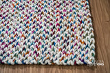 Wool rug texture close-up pile detail