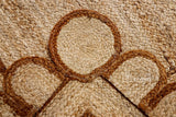 Brown scallop rug pile close-up texture shot