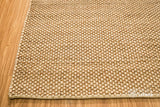 Beige chunky looped wool rug, full flat view