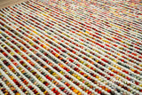 Close-up of chunky wool loop stripe texture