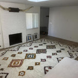 Berber wool rug in bohemian styled room