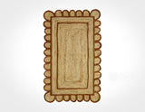 Brown scallop jute runner styled in a hallway