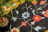 Wool rug pile close-up