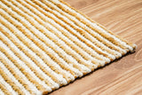 Wool jute rug pile close-up showing natural fibers