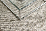 Cashew Loop — close-up of the rug's texture styled within a room