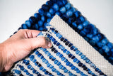 Close-up of wool cotton space dye texture