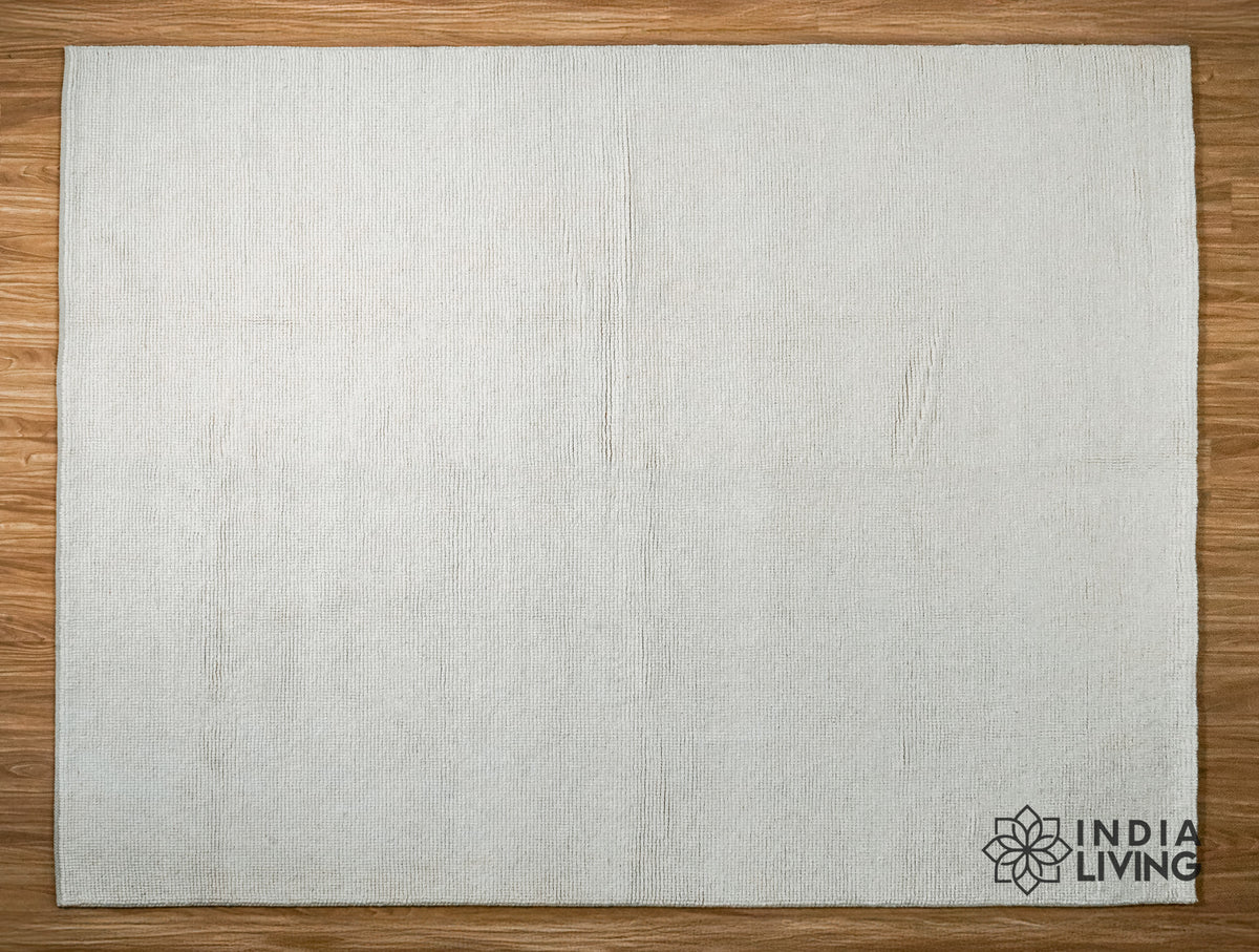 Ivory rug texture close-up under natural light
