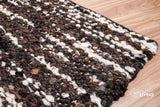 Multicolour wool rug pattern detail