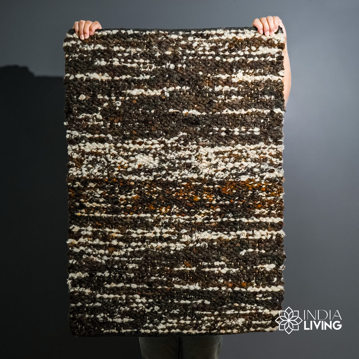 India Living Wool Rug Multicolour Flatwoven Handcarded