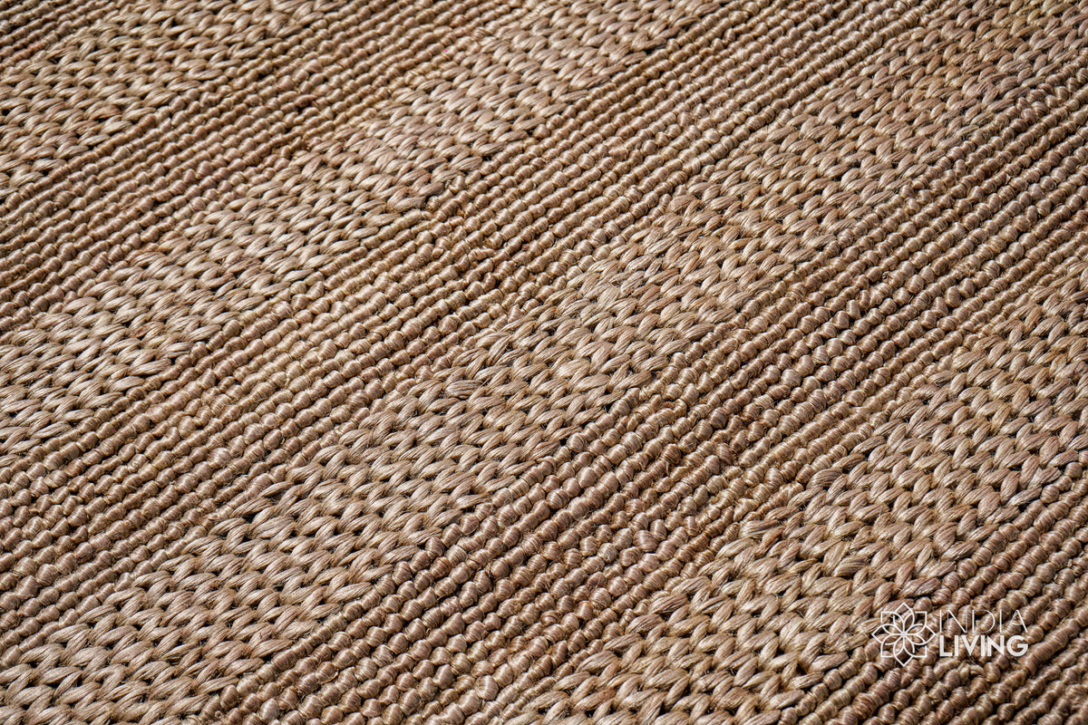 Jute cotton rug corner detail