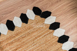 Close-up of hand-braided jute texture