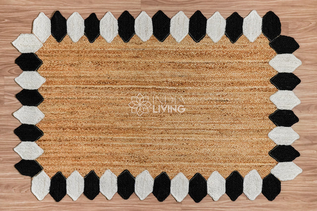 Jute braided runner rug styled in an entryway