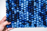 Wool cotton space dye rug, flat lay view