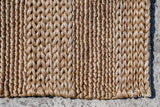 Jute rug texture close-up under natural light