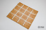 Close-up of natural jute ivory check pattern