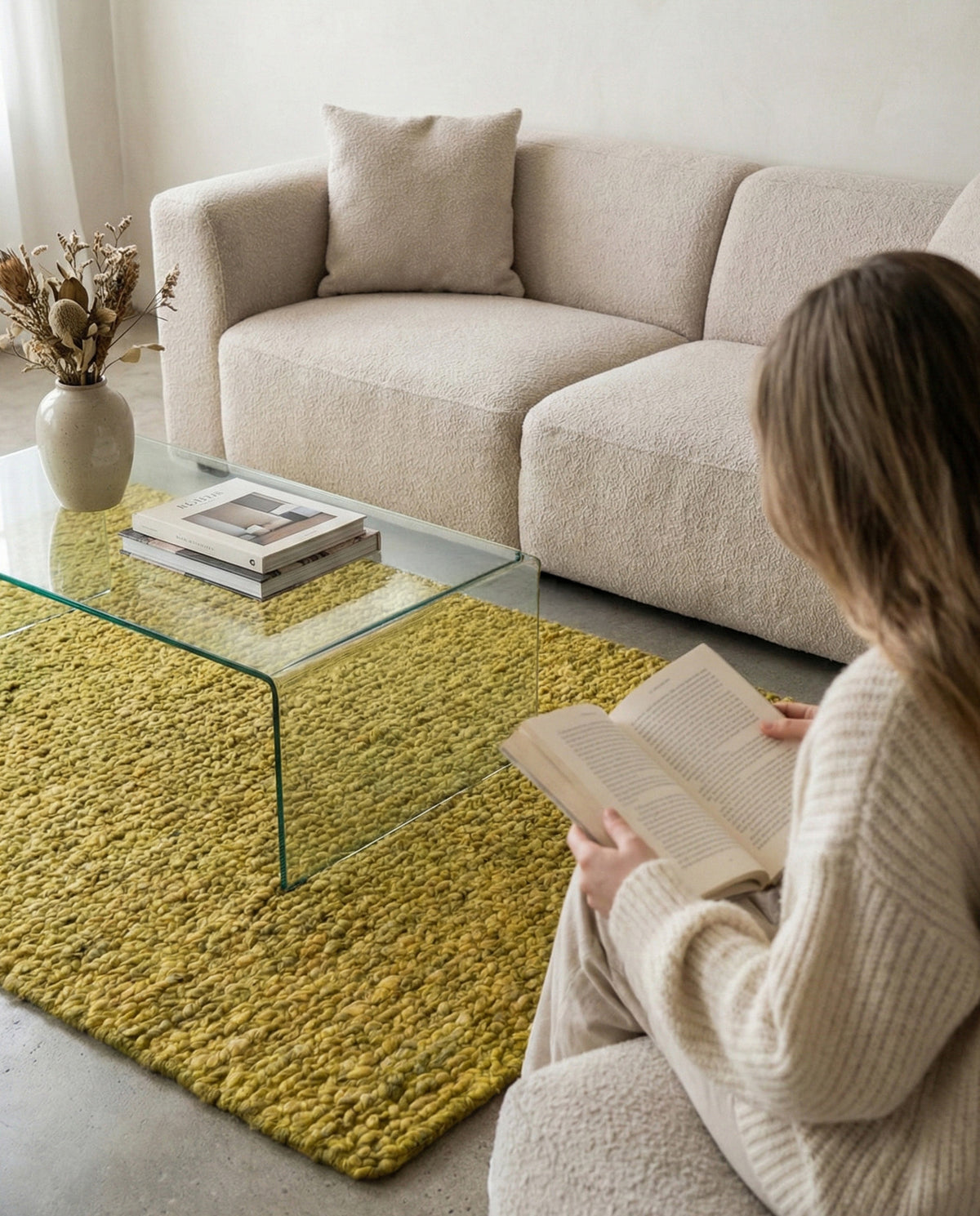 CUS24-26 GN wool rug