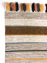 Ivory kilim rug shown in 2x3 accent size