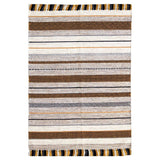 Detail shot of chenille weave texture on ivory rug
