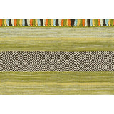 Rug corner detail showing braided tassel
