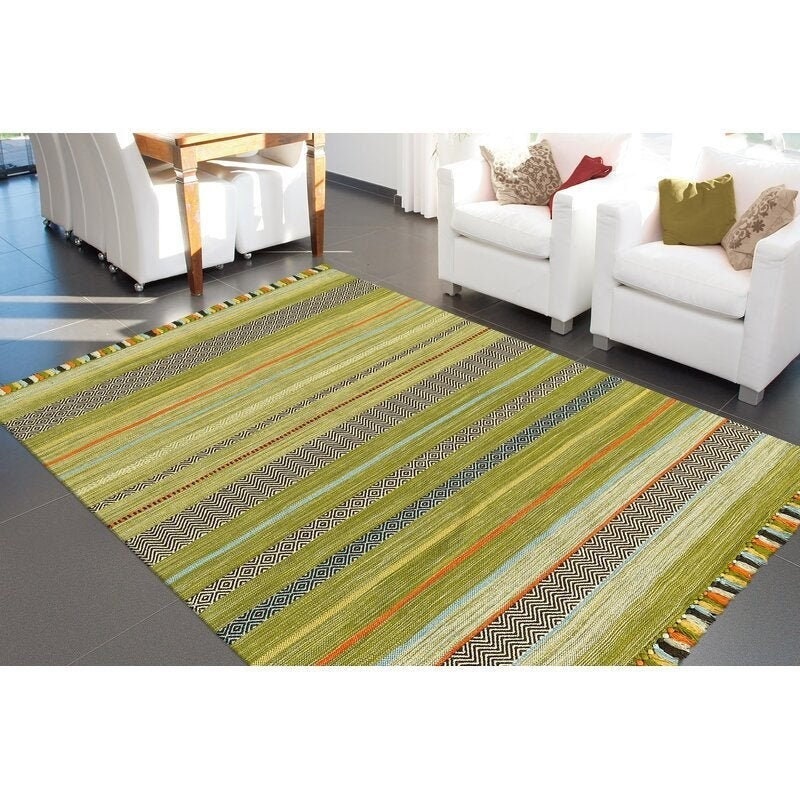 Indian KILIM Green Kaleen Rug/Handmade Rug/Area Rug/Indoor rug/Bedroom Rug/Living room rug 2x3 , 4x6