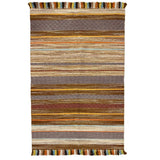 Kilim rug corner view showing flat weave edge