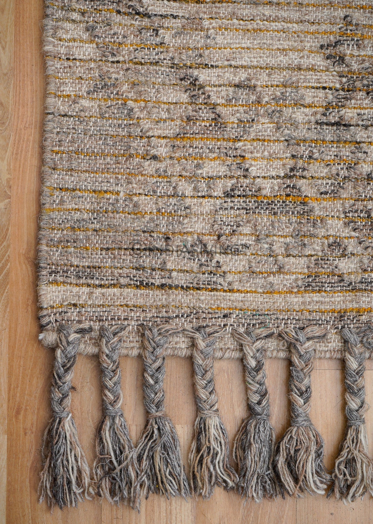 Kilim rug styled with vintage decor