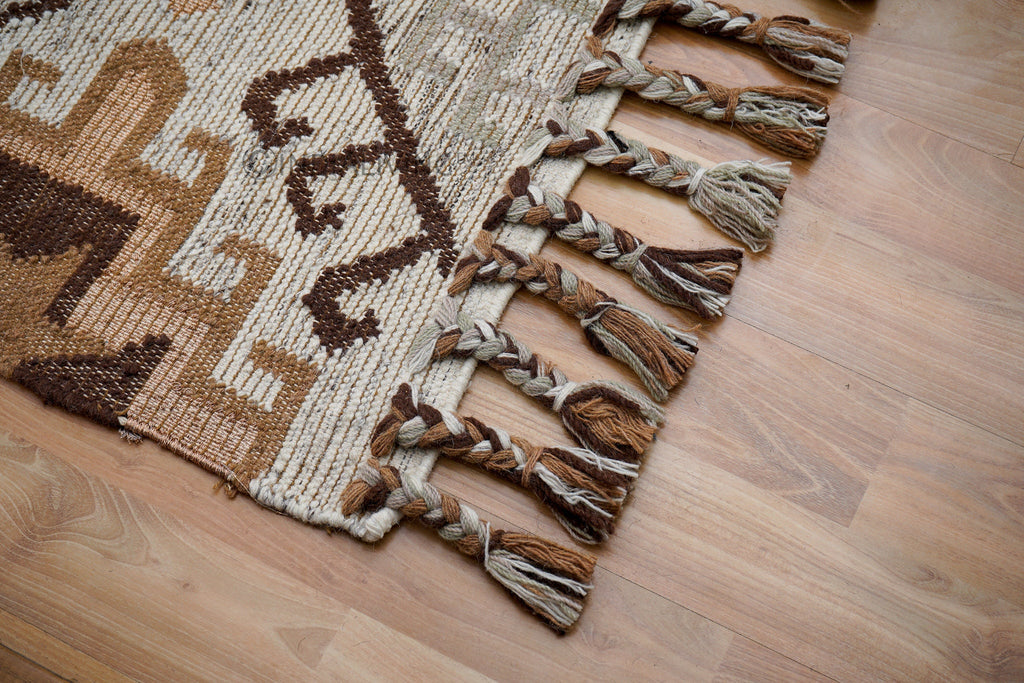 Handwoven Minimalistic Brown-Beige Kilim Area Rug, Wool Rug, Scandinavian Decor Carpet, Living Room , Custom made 5x8 6x9 8x10 9x12 10x14