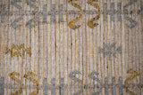 Beige grey kilim rug pile close-up