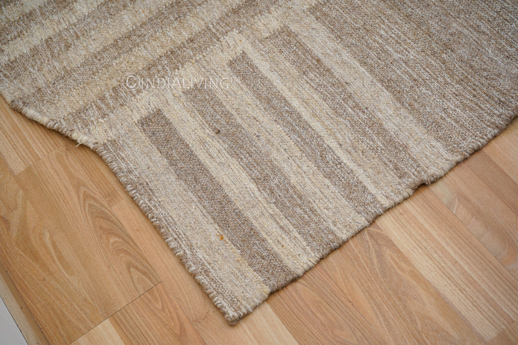 Irregular Beige Rustic Kilim wool rug, Geometric, unique decor carpet, Modern Placemat, Rustic feel, Customize in any size 4x6 5x8 8x10 9x12