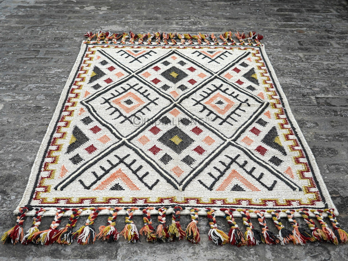 Kilim rug under natural light