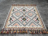 Kilim rug under natural light
