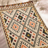 Close-up of flatweave kilim texture