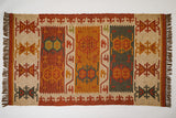 Close-up of the red Aztec-inspired weave