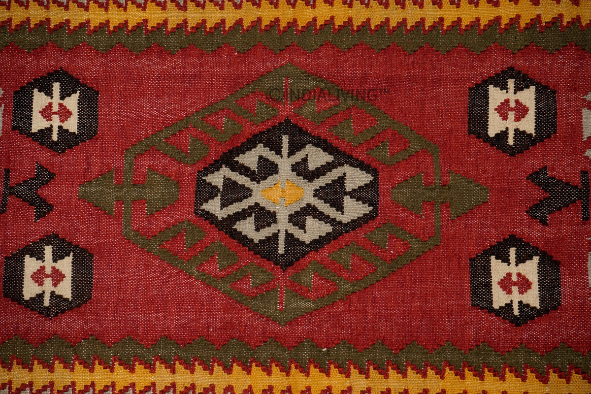Southwestern rug in natural light