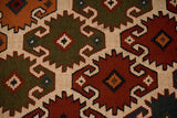 Southwestern Aztec kilim rug laid in an entryway