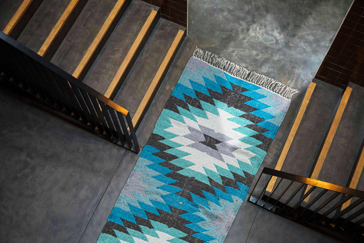 Southwestern pattern runner corner detail