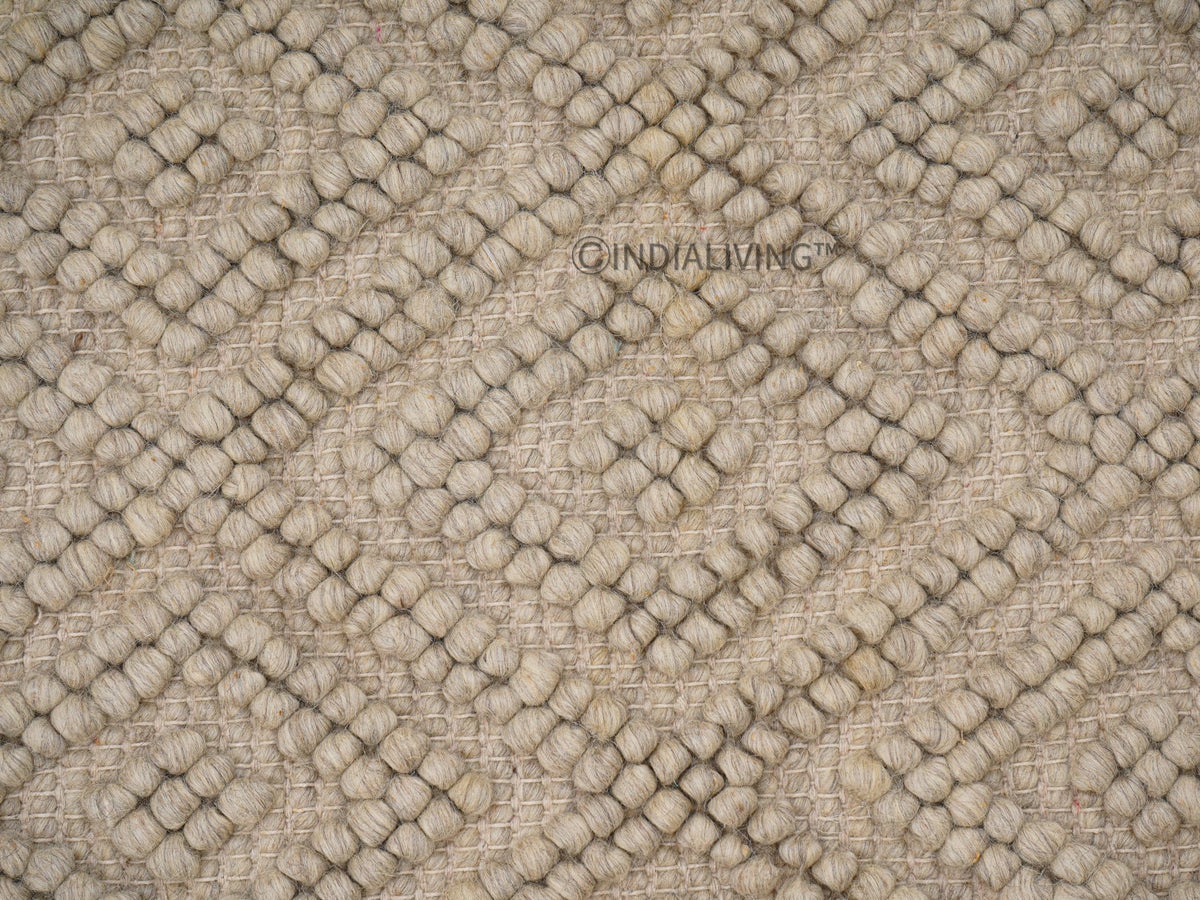 Wool rug styled in living room