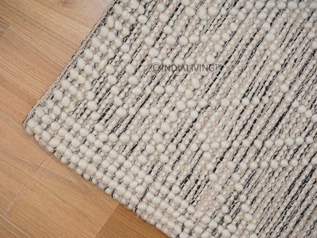 Beige Textured Knotted Wool rug, Chunky wool rug, Nordic Decor Carpet, Scandinavian Rug, Customize in any Rug/Runner size