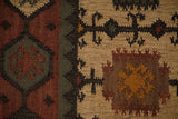 Wool jute kilim runner full view