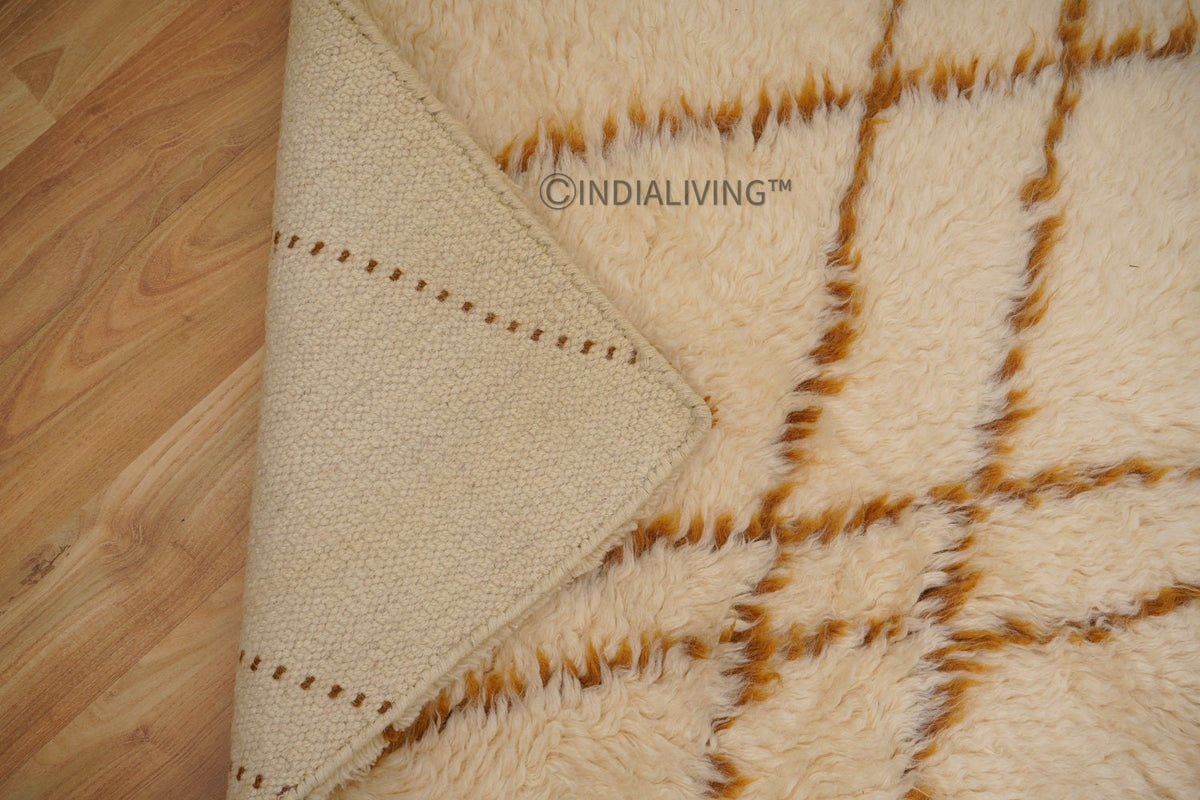 Ivory Moroccan rug in natural light