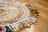 Chindi rug fringe detail